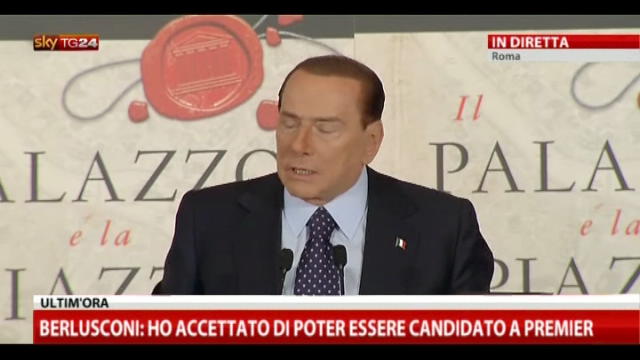 Berlusconi: passo indietro se Monti candidato dei moderati