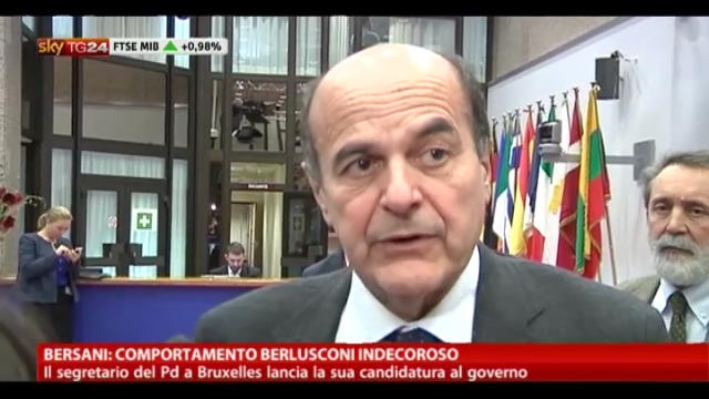 Bersani: "Comportamento di Berlusconi indecoroso"