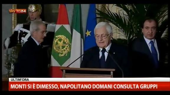 Dimissioni Monti, Donato Marra legge il comunicato ufficiale