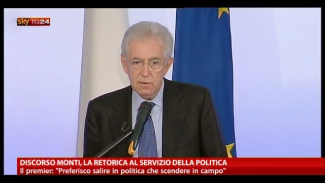 Discorso Monti, la retorica al servizio della politica