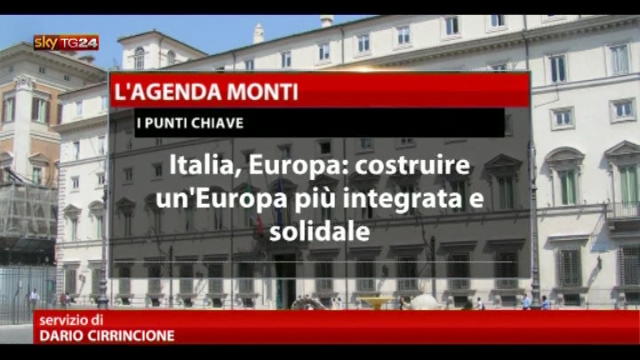 Diffusa agenda Monti: patrimoniale, salario minimo, europa