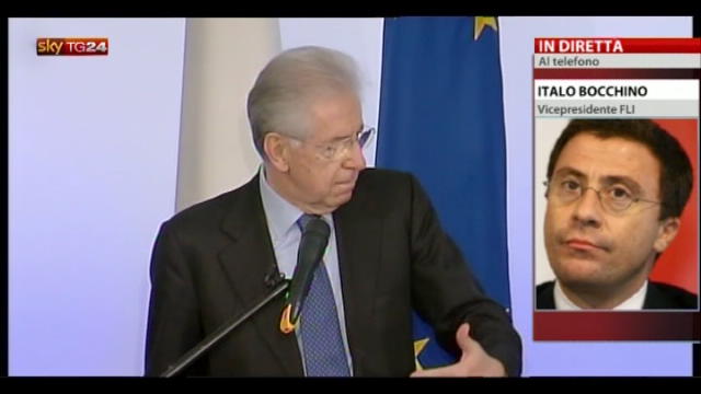 Bocchino:agenda Monti ricalca ciò di cui ha bisogno il paese