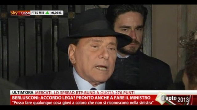 Berlusconi: accordo Lega? Pronto anche a fare il Ministro