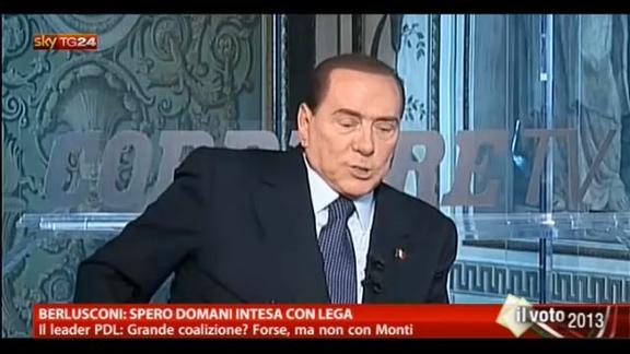 Berlusconi: "Grande coalizione? Forse, ma non con Monti"