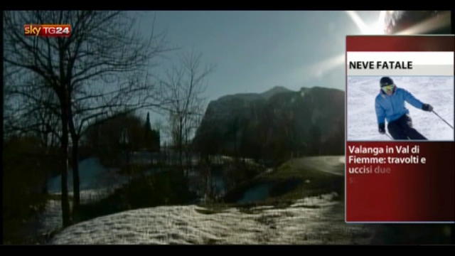 Valanga vicino Trento, morti due scialpinisti italiani
