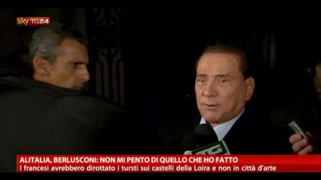 Alitalia, Berlusconi: non mi pento di quello che ho fatto