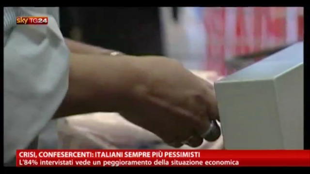 Crisi, confesercenti: italiani sempre più pessimisti