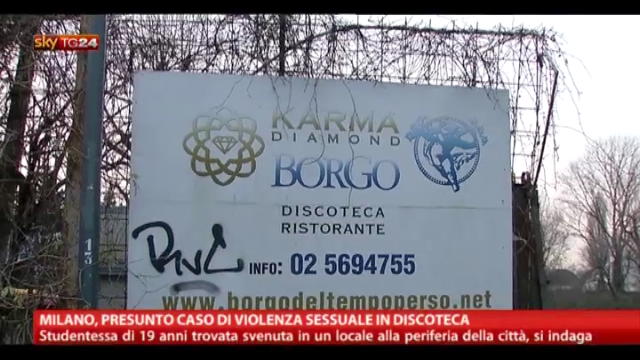 Milano, presunto caso di violenza sessuale in discoteca