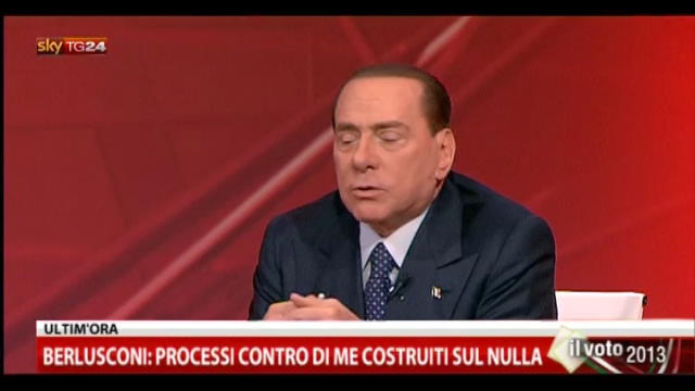 2-Lo Spoglio, Berlusconi: processi contro me basati su nulla