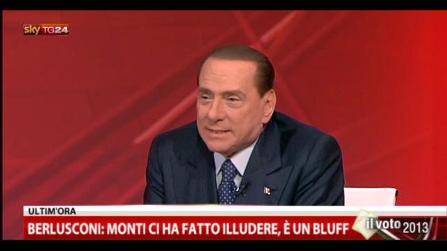Berlusconi: Monti ci ha fatto illudere, è un bluff