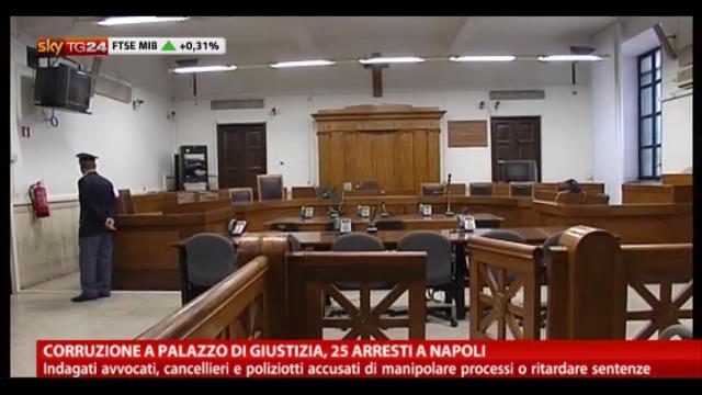 Palazzo di Giustizia Napoli, 25 arresti per corruzione