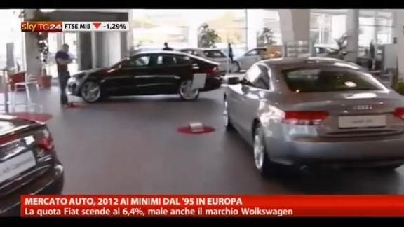 Mercato auto, 2012 ai minimi dal '95 in Europa