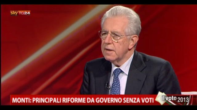 Monti: principali riforme da governo senza voti