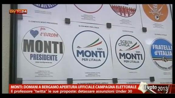 Monti: domani apertura ufficiale della campagna elettorale