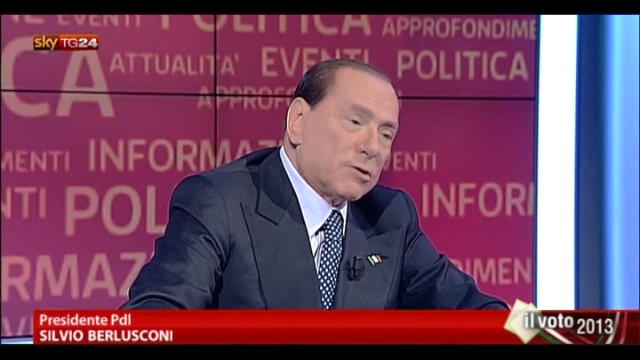 Berlusconi a SkyTG24: Italia sul baratro per colpa di Monti