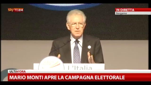 Mario Monti apre la campagna elettorale