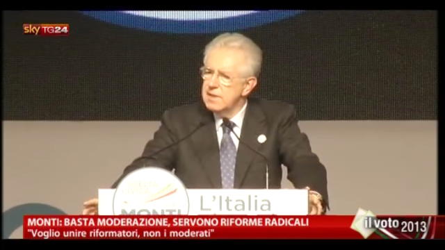 Monti: basta moderazione, servono riforme radicali