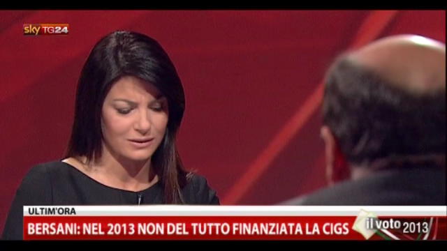 10-Lo Spoglio, Bersani:nel 2013 non troppo finanziata la CIG