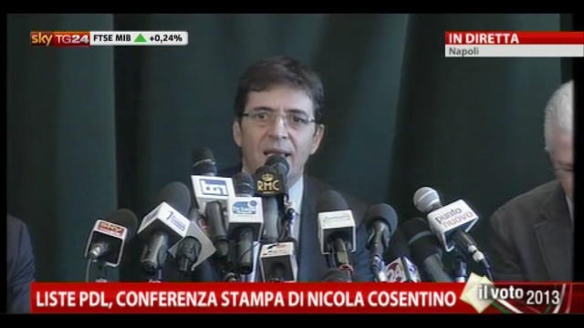 Liste PDL, conferenza stampa di Nicola Cosentino
