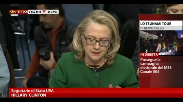 Strage di Bengasi, audizione di Hillary Clinton