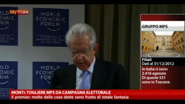 Monti: togliere MPS da campagna elettorale