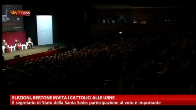 Elezioni, Bertone invita i cattolici alle urne