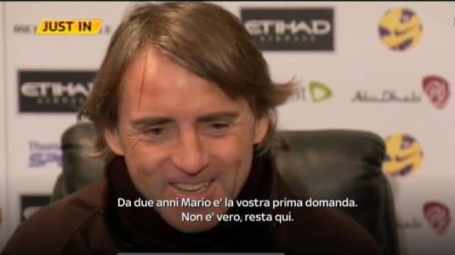 Mancini blinda Balotelli: Mario resta qui, non è in vendita