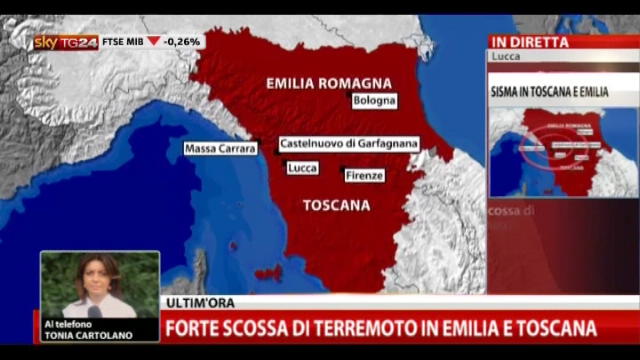 Terremoto in Emilia e Toscana: tanta paura ma nessun danno