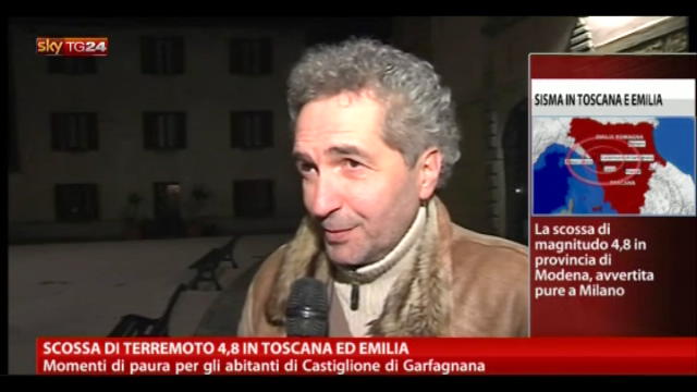 Scossa di terremoto 4,8 in Toscana ed Emilia
