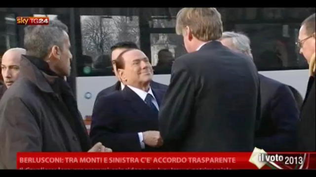 Berlusconi: tra Monti e sinistra c'è accordo trasparente