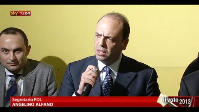 Alfano:secondo sondaggi finalissima tra Berlusconi e Bersani