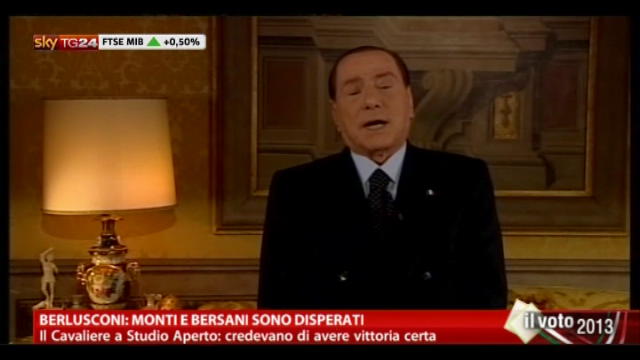 Berlusconi: Monti e Bersani sono disperati