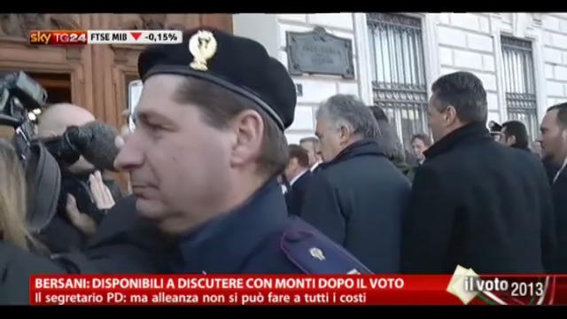 Bersani: disponili a discutere con Monti dopo il voto