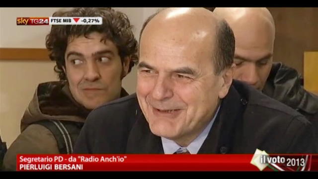 Bersani: non sento fiato sul collo di Berlusconi