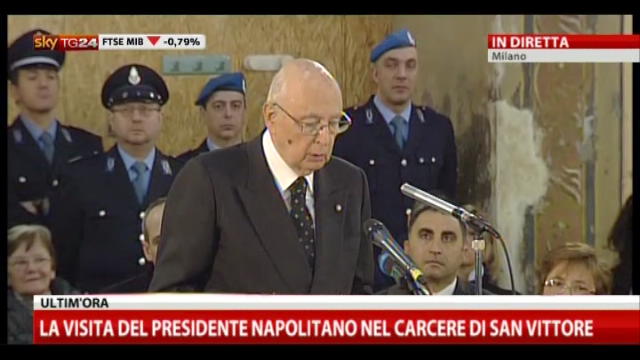 La visita del Presidente Napolitano nel carcere San Vittore