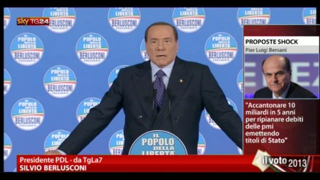 Berlusconi imita Bersani a Roma
