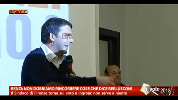 Renzi: non dobbiamo rincorrere cose che dice Berlusconi