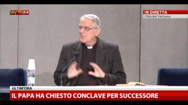 1-Dimissioni Papa, conferenza stampa Padre Federico Lombardi