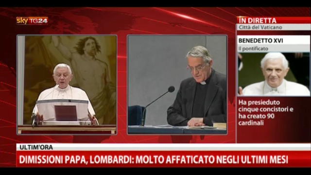 2-Dimissioni Papa, conferenza stampa Padre Federico Lombardi