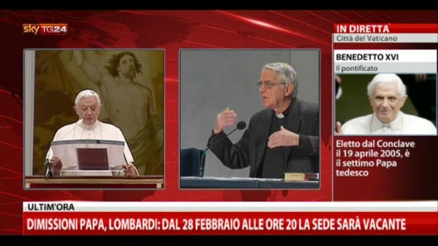 3-Dimissioni Papa, conferenza stampa Padre Federico Lombardi