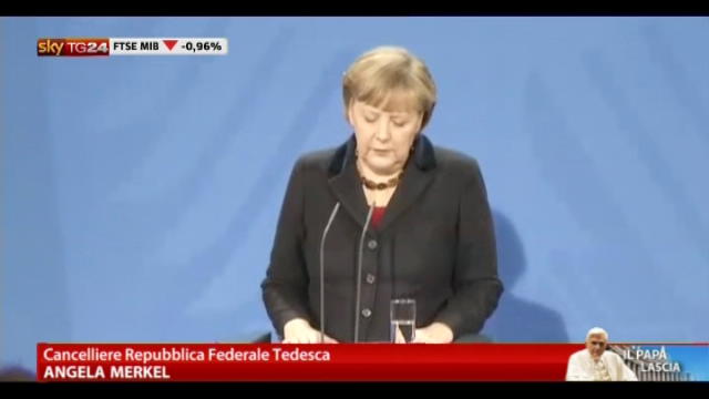 Dimissioni Ratzinger, le parole di Angela Merkel