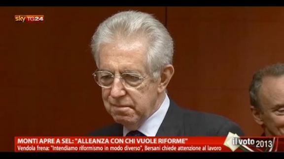 Monti apre a Sel: "Alleanza con chi vuole le riforme"