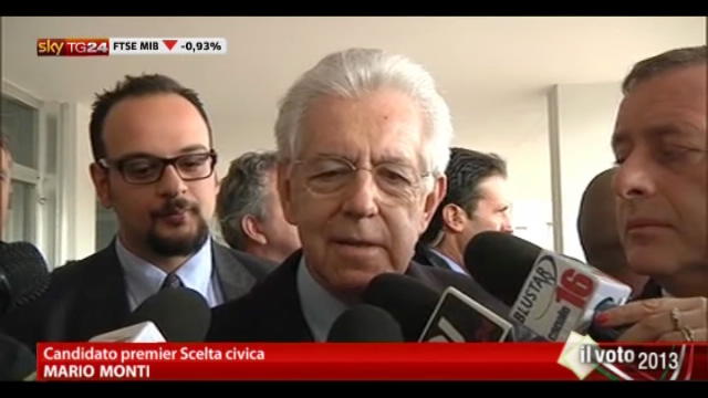 Monti: italiani maturi per giudicare parole Berlusconi