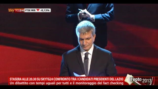 Stasera alle 20.30 su Sky TG24 confronto tra candidati Lazio