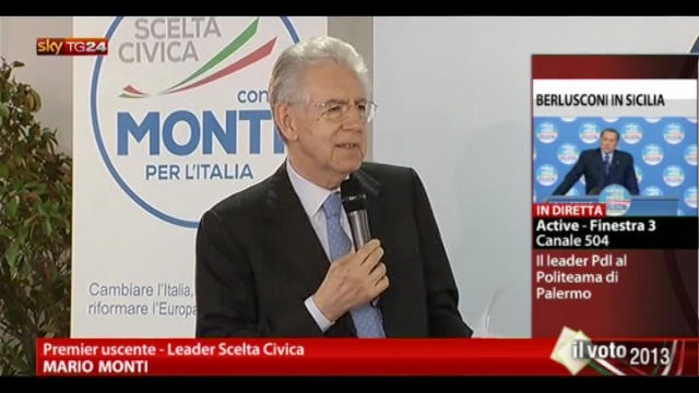 Monti: innervosito quando dicono hanno lasciato buona Italia