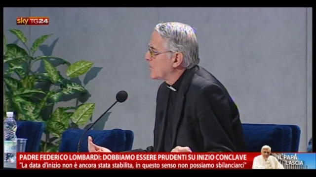 Padre Federico Lombardi: prudenza a inizio conclave
