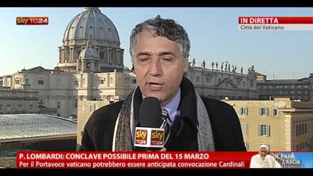 Padre Lombardi: conclave possibile prima del 15 marzo