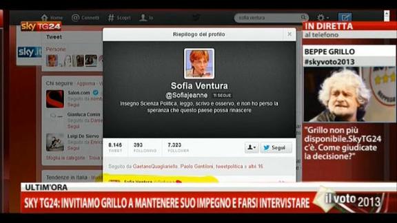Sofia Ventura: "Più stupita che Grillo avesse accettato"