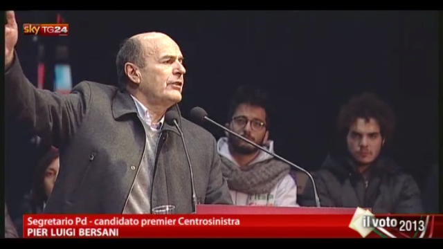 Bersani: "Grillo non vuole rispondere alle domande in tv"