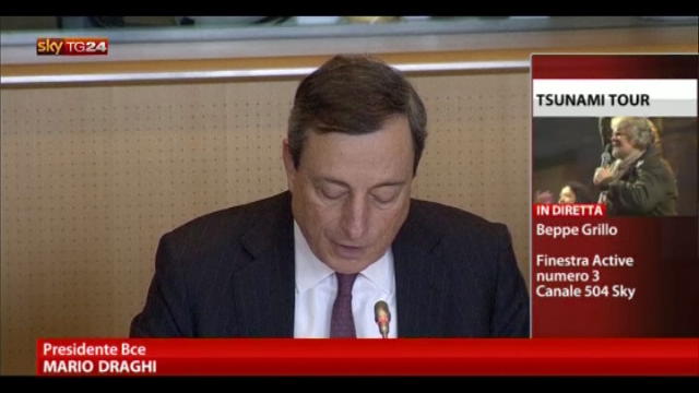 Crisi, Draghi: nessun miglioramento nell'economia reale